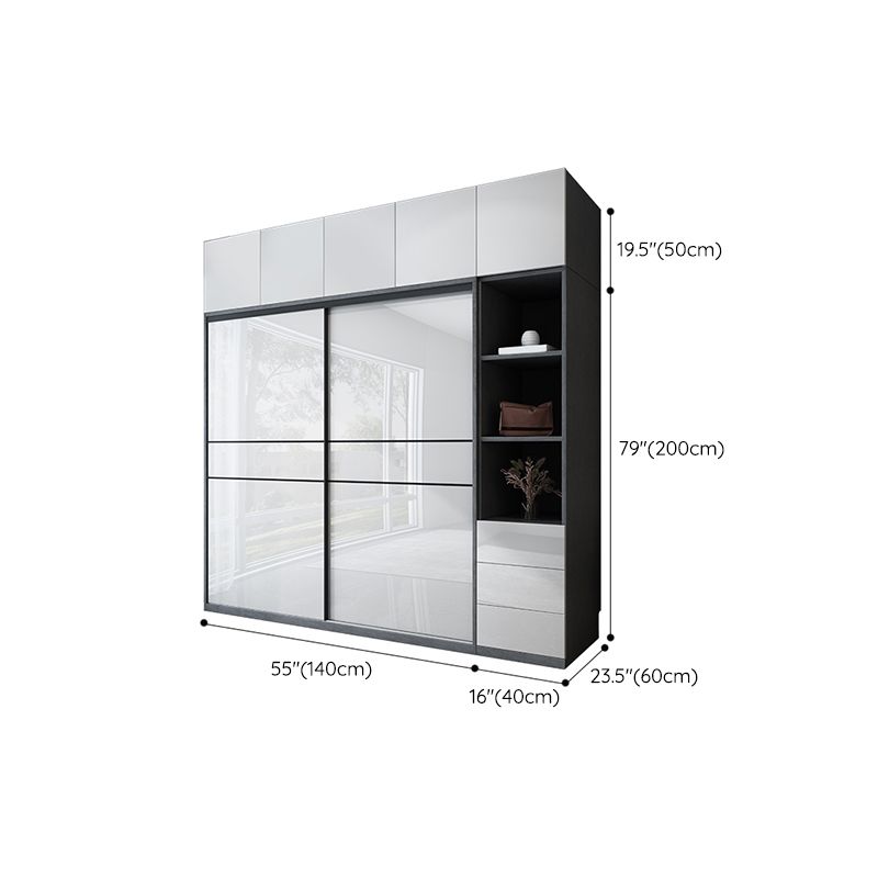 Manufactured Wood Glossy White Storage Cabinet Modern Cabinet for Bedroom Clearhalo 'Armoires & Wardrobes' 'armoires_wardrobes' 'Bedroom Furniture' 'furn' 'furn_armoires_wardrobes' 'Furniture' 1200x1200_974b200e-dcfd-45bb-bb6b-607bdaebadce