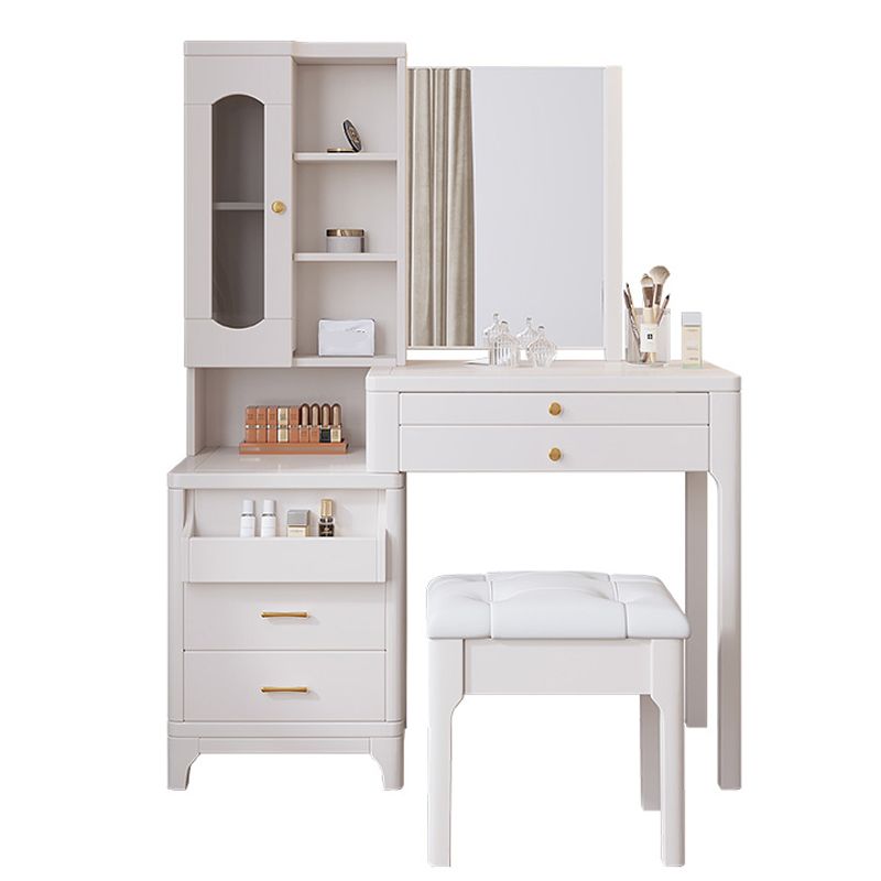 Set da tavolo da toeletta glam vanity set di vanità per trucco in legno per camera da letto