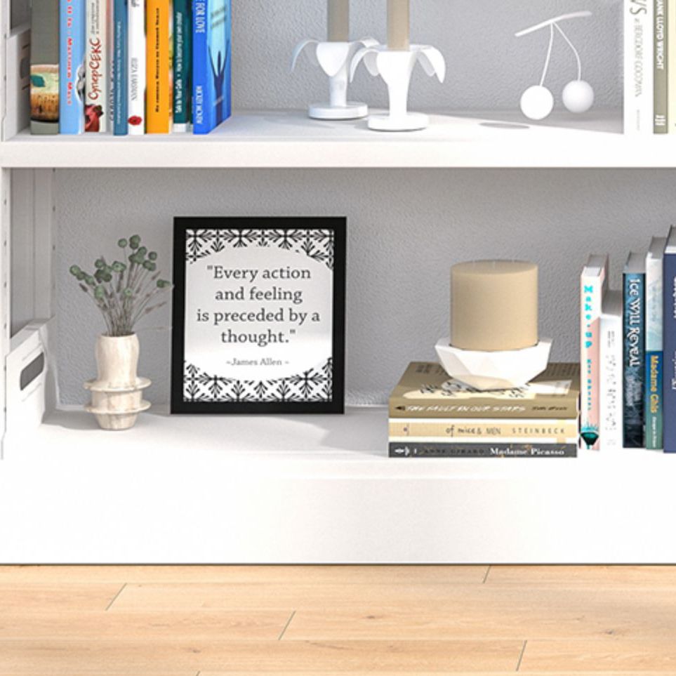 Open Steel Bookshelf Modern Home Office Rectangular Bookcase