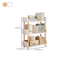 Open Back Standard Bookcase Scandinavian Engineered Wood Bookshelf
