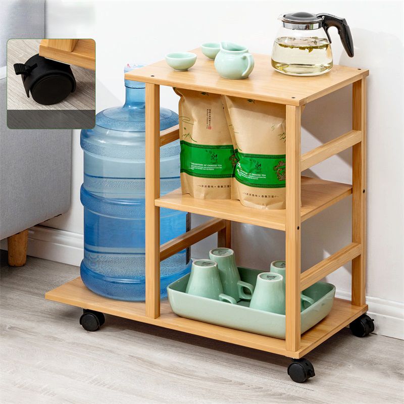 Tavolo d'angolo contemporaneo da 11 "tavolo da legno accento naturale tavolino