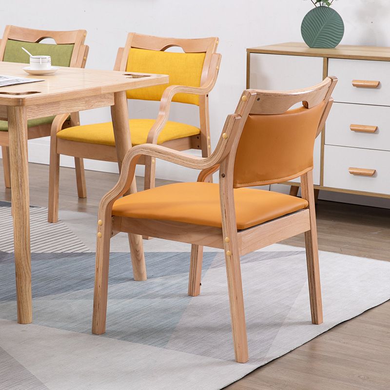 Contemporary Style Solid Wood Chairs Kitchen Open Back Dining Arm Chair Set Clearhalo ' kitchen&dining_furn' 'Dining Chairs' 'Dining Tables & Seating' 'dining_chair' 'furn' 'furn_dining_chair' 'Furniture' 'furniture_dining_chair' 'Kitchen & Dining Furniture' 'kitchen' 1200x1200_974ea6e1-93fe-4ad0-931f-b1d7173ea5dc