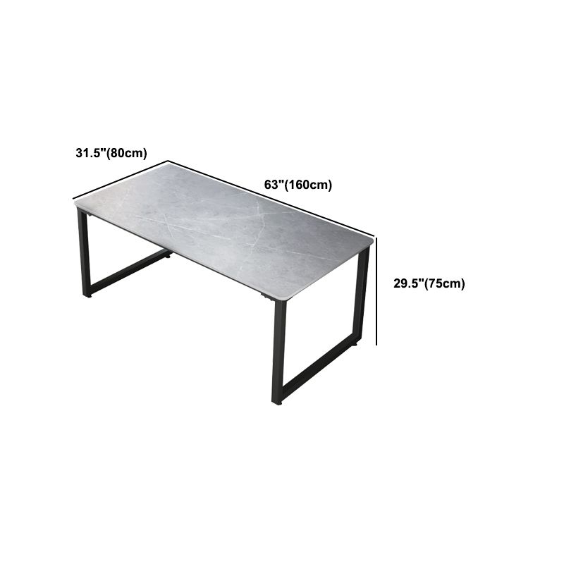 Escritorio de escritura de piedra contemporánea escritorio de oficina rectangular de trineo para el hogar