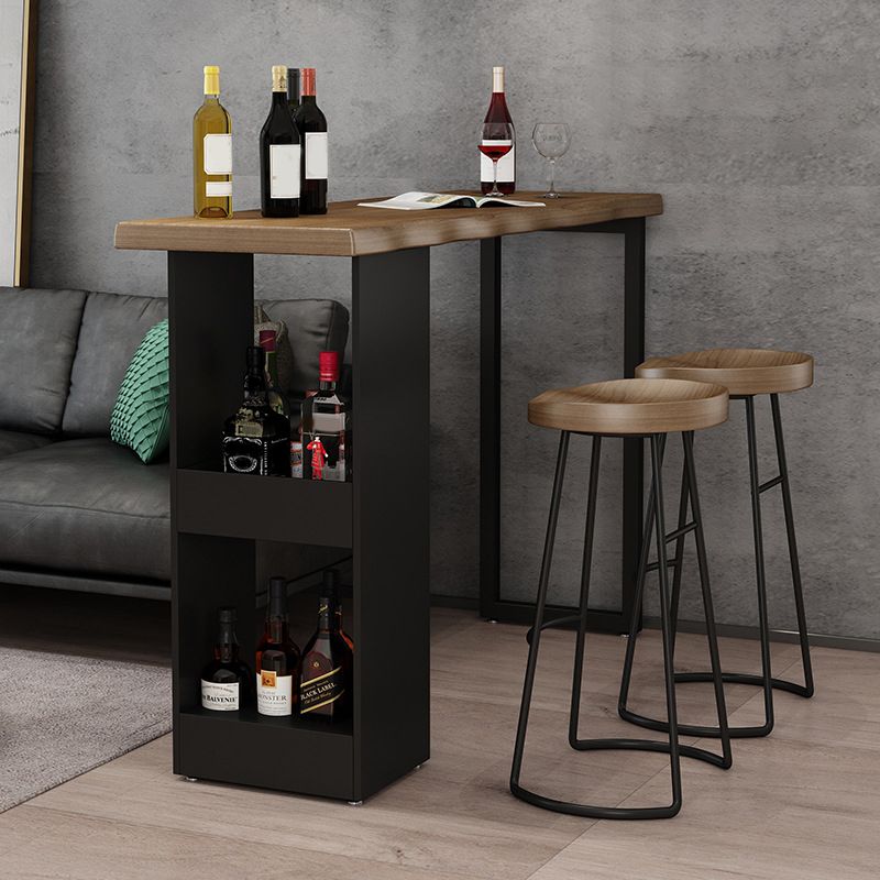 Ensemble de Table de Bar de Style industriel, ensemble de Table et tabouret rectangulaires en bois massif, 1/3 pièces