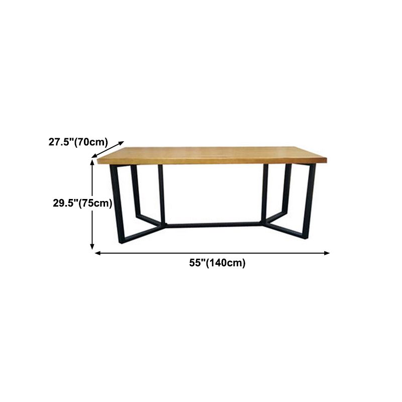 Industrial Rectangle Dining Table Solid Wood Trestle Base Dining Table Clearhalo ' dining_table' 'Dining Tables & Seating' 'Dining Tables' 'furn' 'furn_dining_table' 'Furniture' 'furniture_dining_table' 'Kitchen & Dining Furniture' 'kitchen&dining_furn' 'kitchen' 'kitchen_dining_table' 1200x1200_97526355-48f0-47c0-a939-3454a6be5728