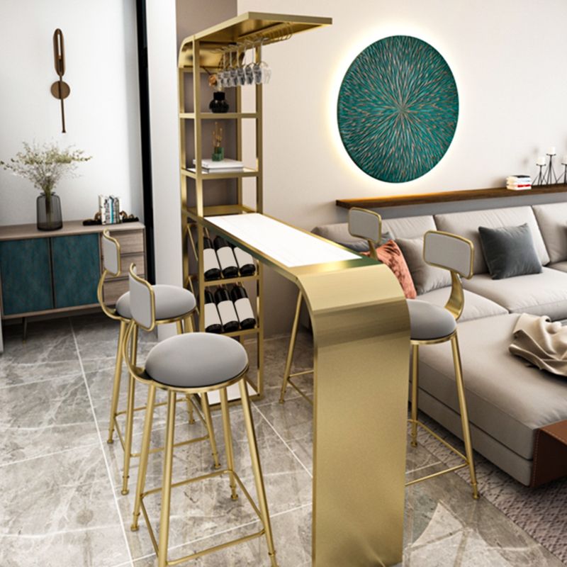 Contemporary Style Rectangle Bar Table Stone Bar Height Table with Storage Clearhalo 'Bar Furniture' 'Bar Tables' 'bar_tables' 'furn' 'furn_bar_tables' 'Furniture' 'Kitchen & Dining Furniture' 1200x1200_975375f8-da88-4f54-bb05-8264b95be0a0