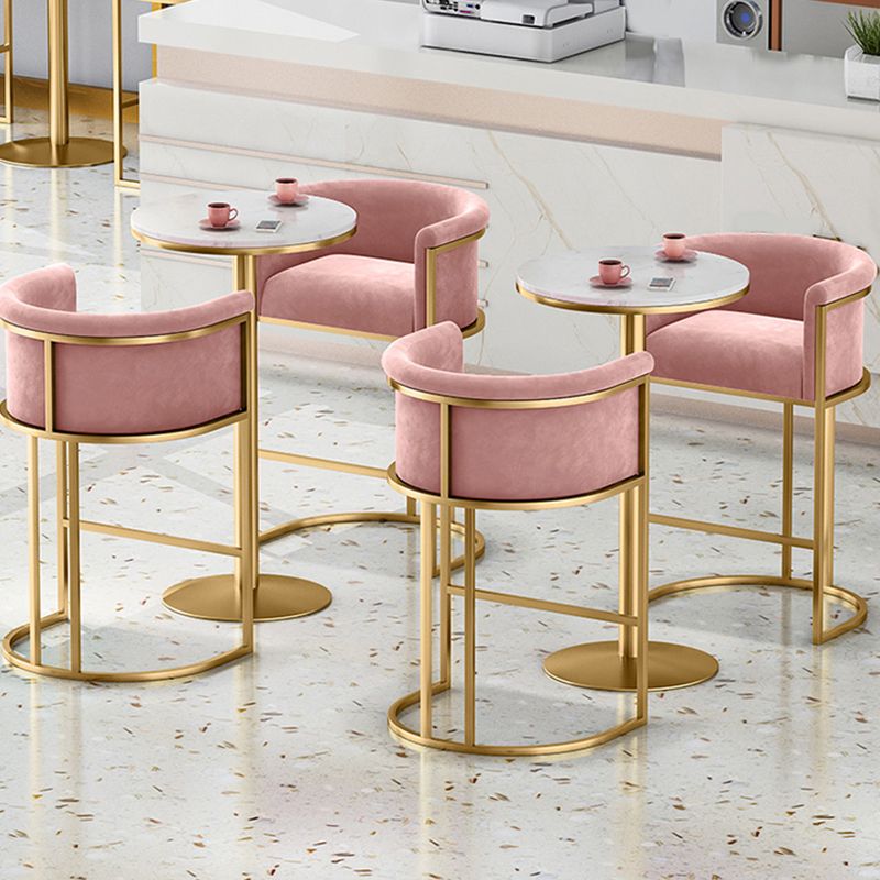Modern Faux Marble Top Pub Table Set 1/3/5 Pieces White Bar Set with Upholstered Stools Clearhalo 'Bar Furniture' 'furn' 'furn_home_bar_bar_sets' 'Furniture' 'Home Bars & Bar Sets' 'home_bar_bar_sets' 'Kitchen & Dining Furniture' 1200x1200_97540196-79c8-4536-92e5-94f1938d8d96