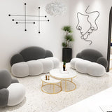 Coussins sans bras Sofa standard en blanc pour une salle bonus