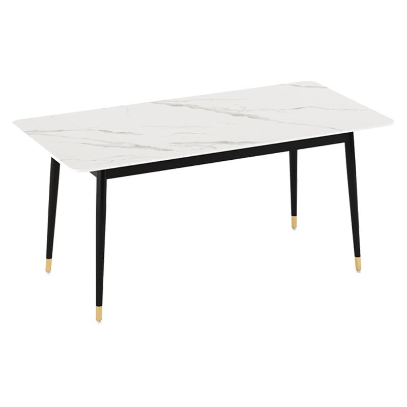 Industrial Home Sintered Stone Dining Table 4 Legs Base Rectangle Table Clearhalo ' dining_table' 'Dining Tables & Seating' 'Dining Tables' 'furn' 'furn_dining_table' 'Furniture' 'furniture_dining_table' 'Kitchen & Dining Furniture' 'kitchen&dining_furn' 'kitchen' 'kitchen_dining_table' 1200x1200_9756090f-f20c-4a5c-a62f-652521b4224f