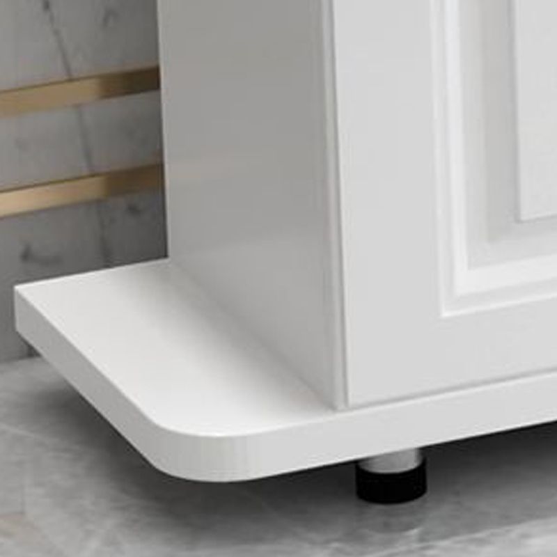 Meuble TV contemporain en bois, rangement ouvert, Console multimédia TV avec pieds pour salon