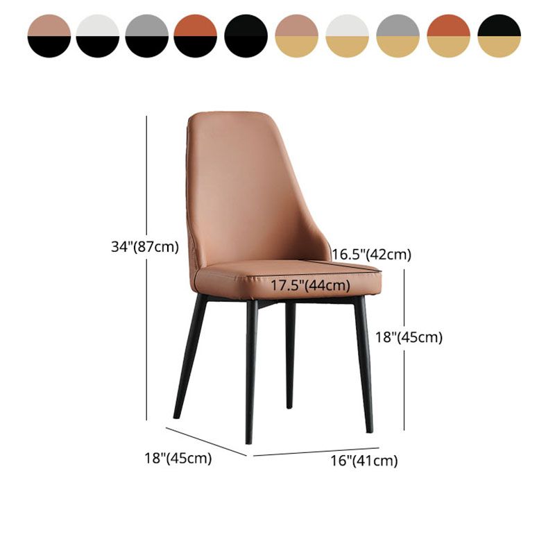Scandinavian Style Solid Back Armless Dining Chair Upholstered Dining Side Chair Clearhalo ' kitchen&dining_furn' 'Dining Chairs' 'Dining Tables & Seating' 'dining_chair' 'furn' 'furn_dining_chair' 'Furniture' 'furniture_dining_chair' 'Kitchen & Dining Furniture' 'kitchen' 1200x1200_9756f926-71ed-4489-9387-0850257f4df1