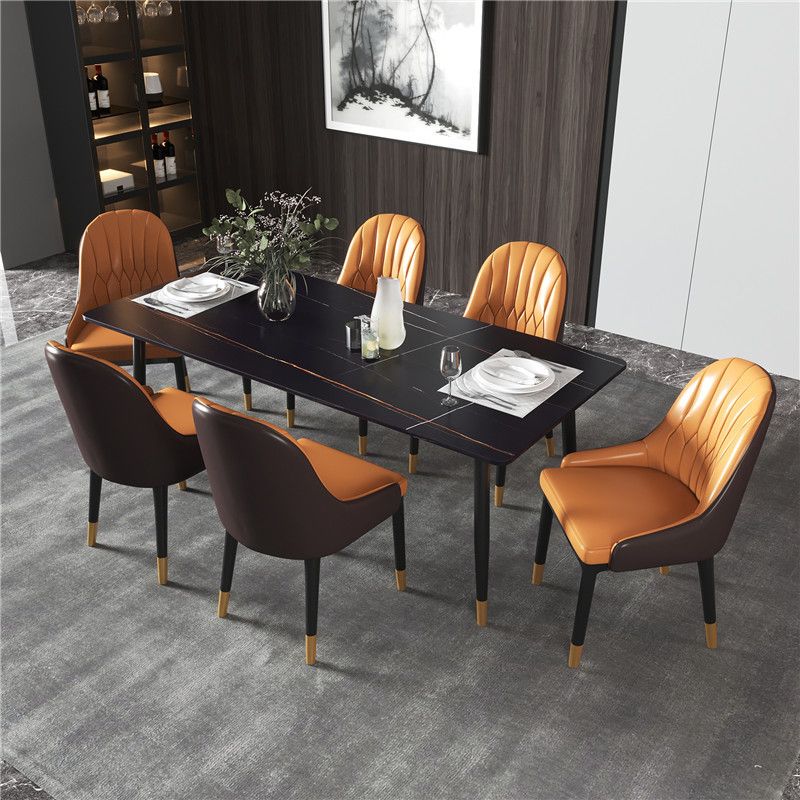 Modern Metal Dining Room Set 1/2/5/7 Pieces Dining Furniture Set Clearhalo 'Dining Room Sets' 'Dining Tables & Seating' 'dining_room_set' 'furn' 'furn_dining_room_set' 'Furniture' 'furniture_dining_room_set' 'Kitchen & Dining Furniture' 'kitchen&dining_furn' 'kitchen' 1200x1200_9757ec1f-c765-499c-ae74-2c62c1cf00b5