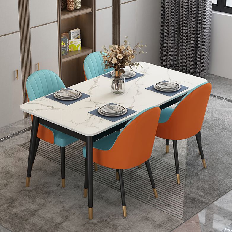 Modern Style Sintered Stone Dinette Set with Rectangle Table Dining Room Furniture for Dining Room Clearhalo 'Dining Room Sets' 'Dining Tables & Seating' 'dining_room_set' 'furn' 'furn_dining_room_set' 'Furniture' 'furniture_dining_room_set' 'Kitchen & Dining Furniture' 'kitchen&dining_furn' 'kitchen' 1200x1200_9758ae9d-945f-48d3-8aac-8b7f0425a053