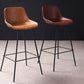 Scandinavian Coffee Shop Low Back Stool Matte Finish Leather Barstool Clearhalo 'Bar Furniture' 'Bar Stools' 'bar_stools' 'furn' 'furn_bar_stools' 'Furniture' 'furniture_bar_stools' 'Kitchen & Dining Furniture' 1200x1200_975a5919-cc8a-4619-802a-3b6c5be8a98f