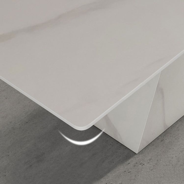 Designer Style 1/2/5/7 Pieces Sintered Stone Dining Set Rectangle White Table with Chairs Clearhalo 'Dining Room Sets' 'Dining Tables & Seating' 'dining_room_set' 'furn' 'furn_dining_room_set' 'Furniture' 'furniture_dining_room_set' 'Kitchen & Dining Furniture' 1200x1200_975aff4a-bd37-4c1b-aa8f-12d0bfd5769c