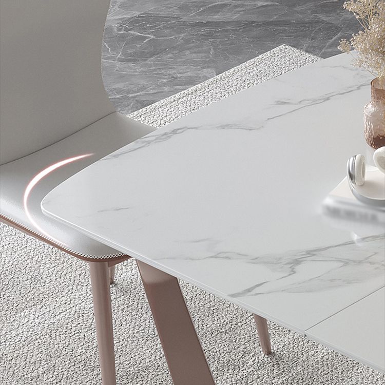 Nordic 1/4/5/7 Pieces Dining Set Sintered Stone Dining Table with Leather Chairs Clearhalo 'Dining Room Sets' 'Dining Tables & Seating' 'dining_room_set' 'furn' 'furn_dining_room_set' 'Furniture' 'furniture_dining_room_set' 'Kitchen & Dining Furniture' 'kitchen&dining_furn' 'kitchen' 1200x1200_975c2d41-a662-439c-b4a4-3028aa3b601e