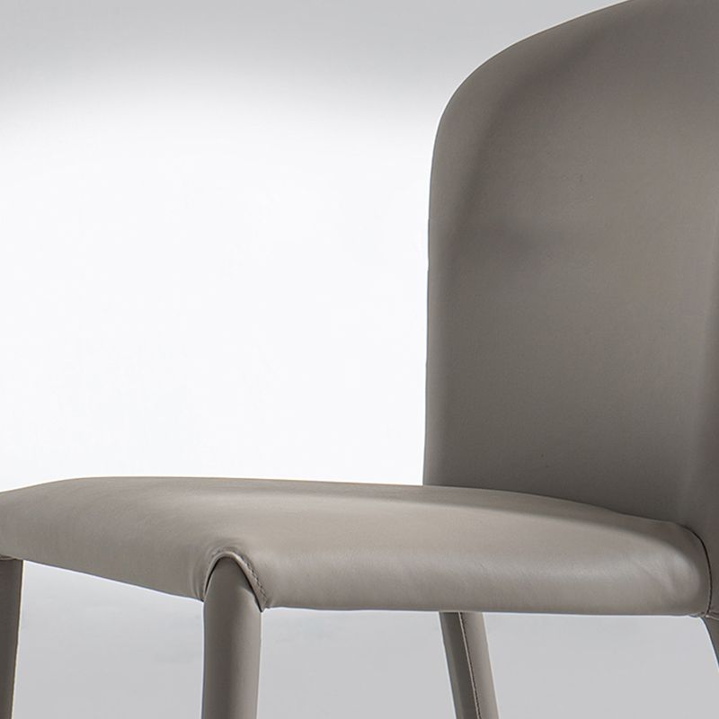 Faux Leather Kitchen Dining Armless Chair Upholstered Dining Chair Clearhalo 'Dining Chairs' 'Dining Tables & Seating' 'dining_chair' 'furn' 'furn_dining_chair' 'Furniture' 'Kitchen & Dining Furniture' 1200x1200_975d1198-3bd4-4078-a896-9eb079cdecc0