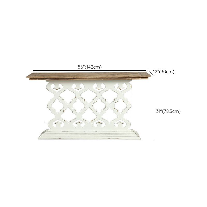 French Country Wood Console Table Rectangle End Table for Hall Clearhalo 'Console Tables' 'console_tables' 'Entry & Mudroom Furniture' 'furn' 'furn_console_tables' 'Furniture' 1200x1200_975faedf-6b93-4bbf-a9e4-d1335cfdf809