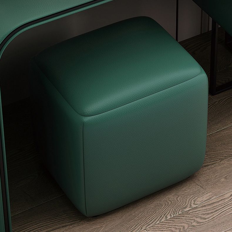 2-lad lederen ijdelheid Tabel 28,74 "H-kaptafel met metalen basis