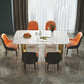 Luxury 1/2/5/7 Pieces Dining Set Sintered Stone Dining Table Set with Leather Chairs Clearhalo 'Dining Room Sets' 'Dining Tables & Seating' 'dining_room_set' 'furn' 'furn_dining_room_set' 'Furniture' 'furniture_dining_room_set' 'Kitchen & Dining Furniture' 'kitchen&dining_furn' 'kitchen' 1200x1200_97621eec-828f-4a29-b564-1ff43e0c8067