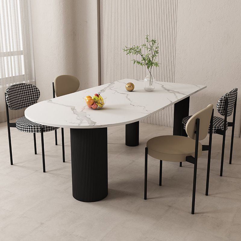 Eigentijdse stijl dineren gesinterde stenen tafel metalen tafel voor keuken
