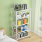 Industrial Open Etagere Bookshelf Steel Bookshelf with Caster Wheels Clearhalo 'Bookcases' 'Furniture' 'furniture_bookcases' 'kitchen' 'kitchen_bookcases' 'Living Room Furniture' 'Office Furniture' 1200x1200_976793c7-48d2-47a5-9ee1-872dde55f9dc