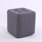 Contemporary Linen Upholstered Ottoman Rectangle/Square Shape Pouf