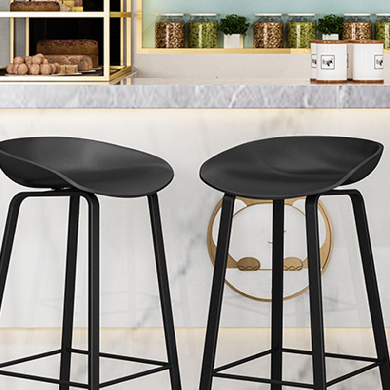 Contemporary Plastic Backrest Counter High Stool with 4 Legs Clearhalo 'Bar Furniture' 'Bar Stools' 'bar_stools' 'furn' 'furn_bar_stools' 'Furniture' 'Kitchen & Dining Furniture' 1200x1200_976b37e2-5a32-4b29-8329-7c7a644315e9