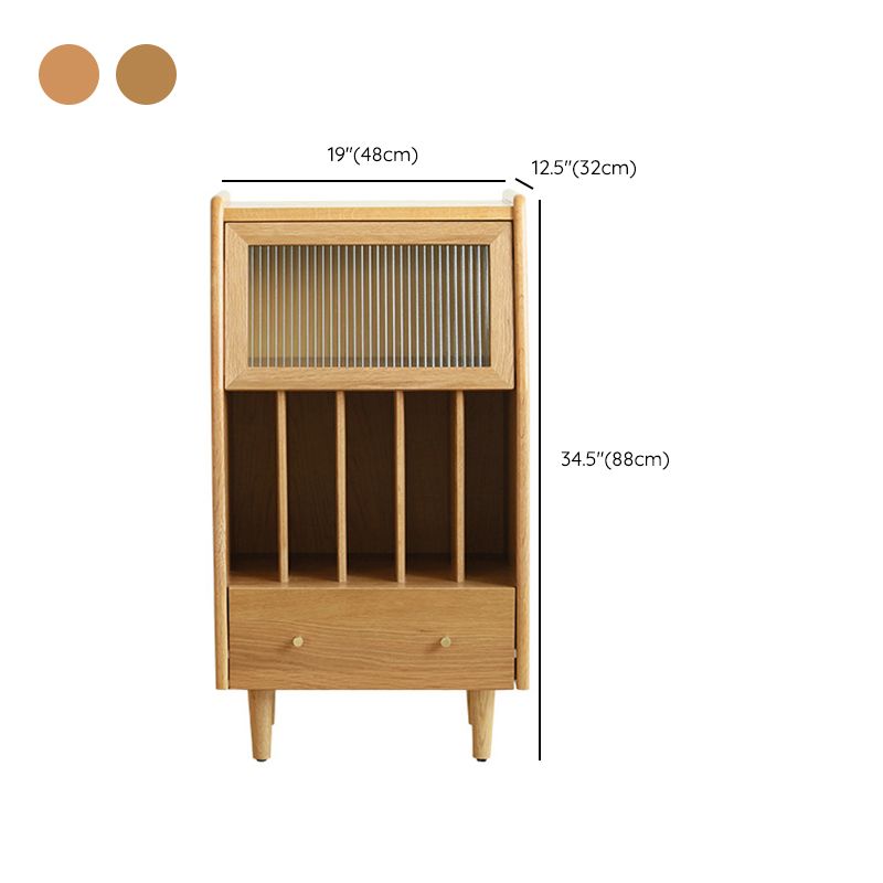 Tavolo d'angolo contemporaneo largo da 12 "tavolino a 4 gambe in legno massiccio
