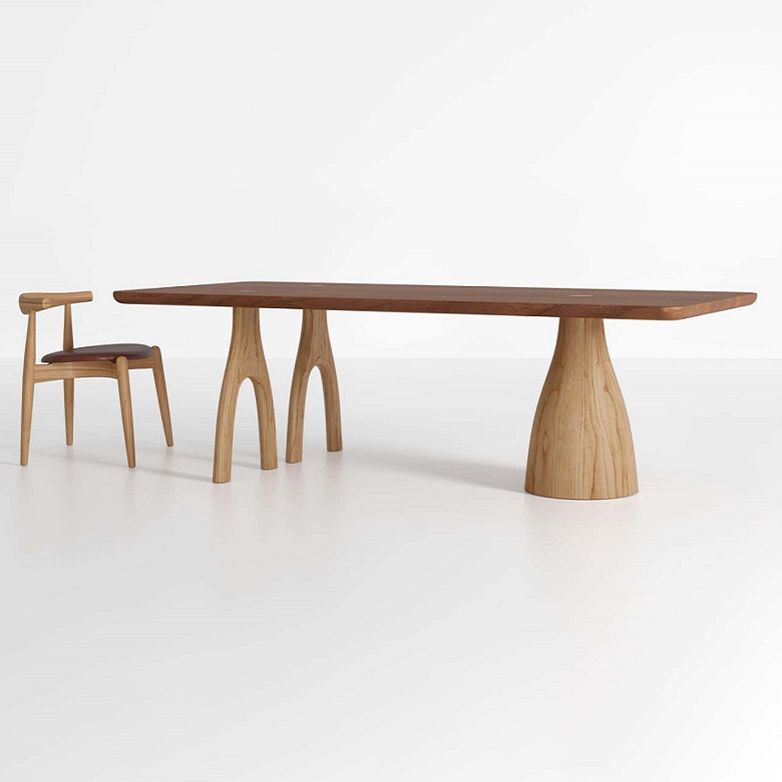 Modern Solid Wood Rectangle Table Brown Standard Dining Table for Kitchen Clearhalo ' dining_table' 'Dining Tables & Seating' 'Dining Tables' 'furn' 'furn_dining_table' 'Furniture' 'furniture_dining_table' 'Kitchen & Dining Furniture' 'kitchen&dining_furn' 'kitchen' 'kitchen_dining_table' 1200x1200_976cc477-1d5c-40d8-8ad0-ba515a2c0fc5