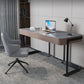 Modern Slate Top Office Desk Rectangle Writing Desk with 2 Drawers for Home