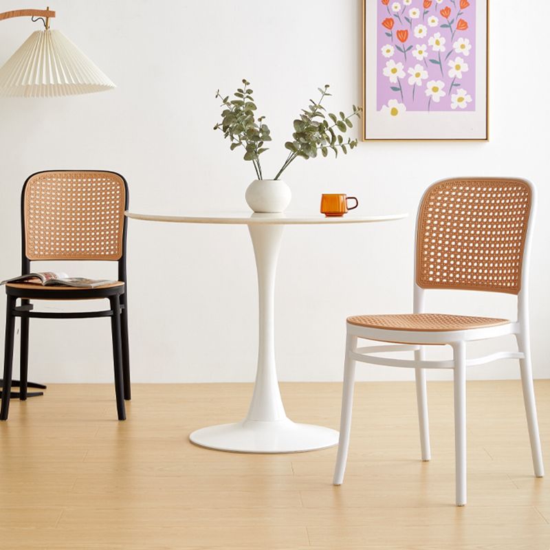 Nordic Plastic Simple Barstool Indoor Tall Stool with Imitation Rattan Seat Clearhalo 'Bar Furniture' 'Bar Stools' 'bar_stools' 'furn' 'furn_bar_stools' 'furniture_bar_stools' 'Kitchen & Dining Furniture' 'kitchen&dining_furn' 'kitchen' 'kitchen_furn' Furniture' 1200x1200_9773fafb-9340-4083-b94a-156e1f762d18