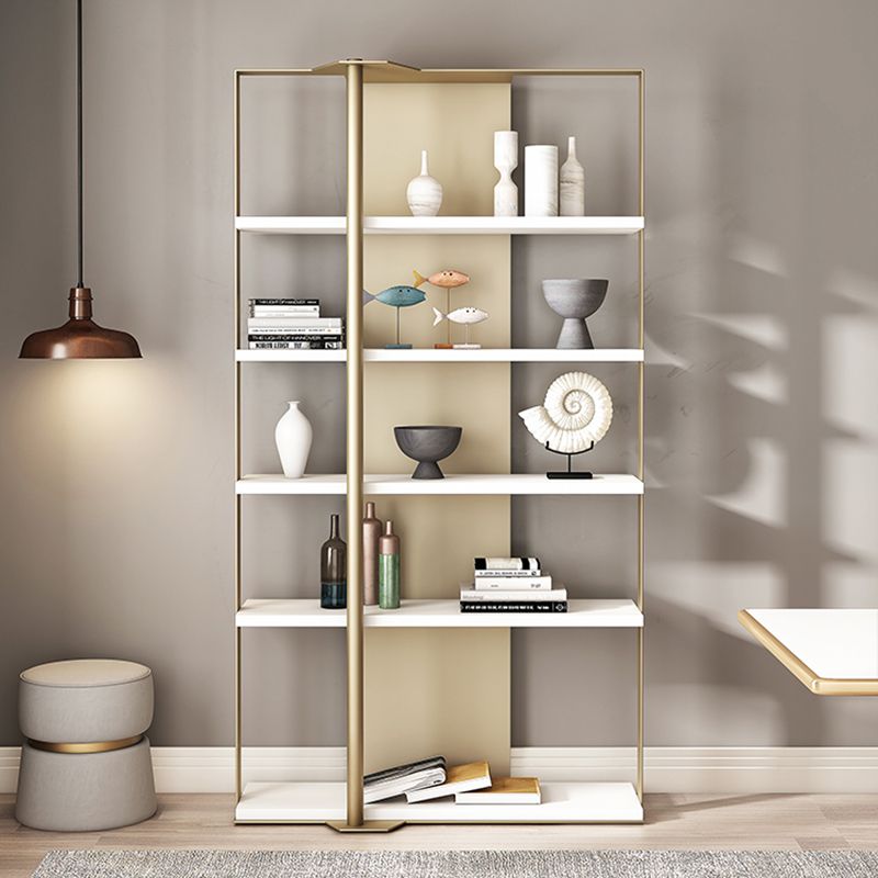 Glam Open Back Shelf Bookcase Metal Book Shelf for Study Room Clearhalo 'Bookcases' 'furn' 'furn_bookcases' 'Furniture' 'Office Furniture' 1200x1200_977422a7-2375-4cfa-8c37-985aebbdafaf