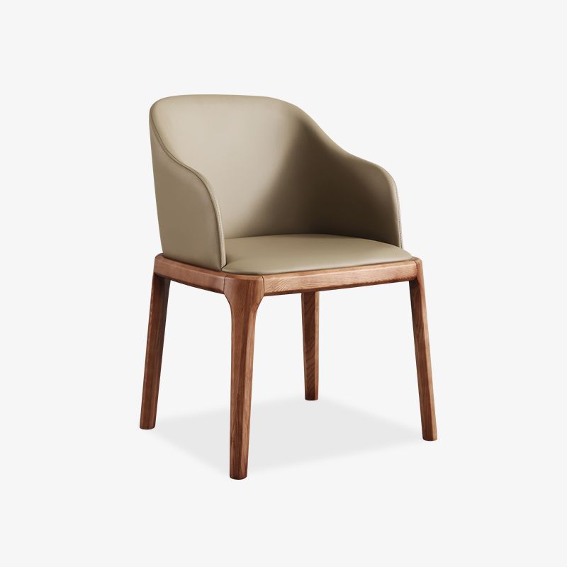 Minimalist Style Arm Dining Chairs Leather Solid Back Upholstered Chairs (Set of 2) Clearhalo ' kitchen&dining_furn' 'Dining Chairs' 'Dining Tables & Seating' 'dining_chair' 'furn' 'furn_dining_chair' 'Furniture' 'furniture_dining_chair' 'Kitchen & Dining Furniture' 'kitchen' 1200x1200_9774519c-eab1-4e20-a0e4-5b50b394c6b9