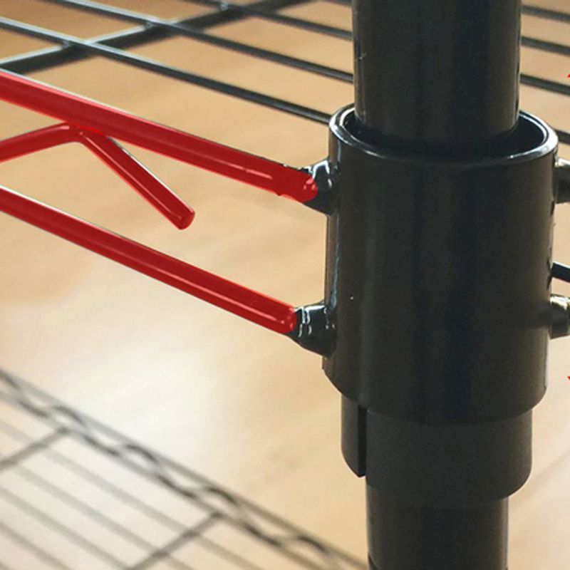 Modern Style Non-Hanging Armoire 4-Shelf Metal Wardrobe Closet