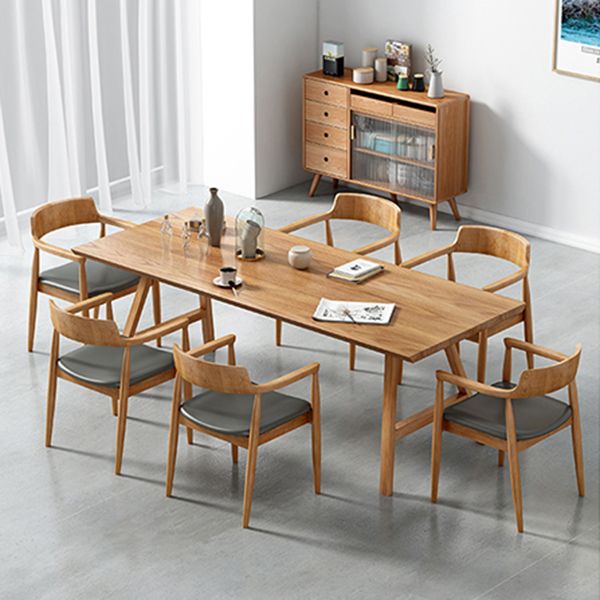 Rectangle Wooden Dining Table Modern Pine Table in Nature with Double Pedestal Clearhalo ' dining_table' 'Dining Tables & Seating' 'Dining Tables' 'furn' 'furn_dining_table' 'Furniture' 'furniture_dining_table' 'Kitchen & Dining Furniture' 'kitchen&dining_furn' 'kitchen' 'kitchen_dining_table' 1200x1200_97756337-1068-4a10-a949-21da0b7e4085