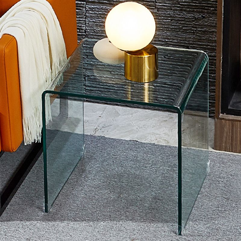 Contemporary Transparent Side Table Novelty Small Glass End Table for Home Clearhalo 'Coffee & Accent Tables' 'End & Side Tables' 'end_side_table' 'end_side_tables' 'furn' 'furn_end_side_tables' 'Furniture' 'furniture_end_side_table' 'Living Room Furniture' 1200x1200_9775bf1a-df45-4292-aff2-ed505e17c771