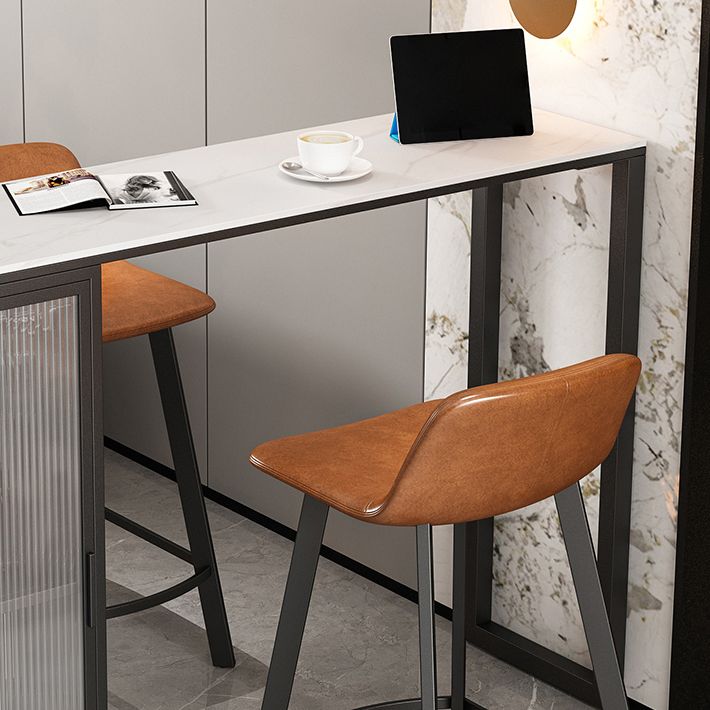 Hedendaagse opslag gesinterde stenen bovenkanttafel met dubbele voetstuk