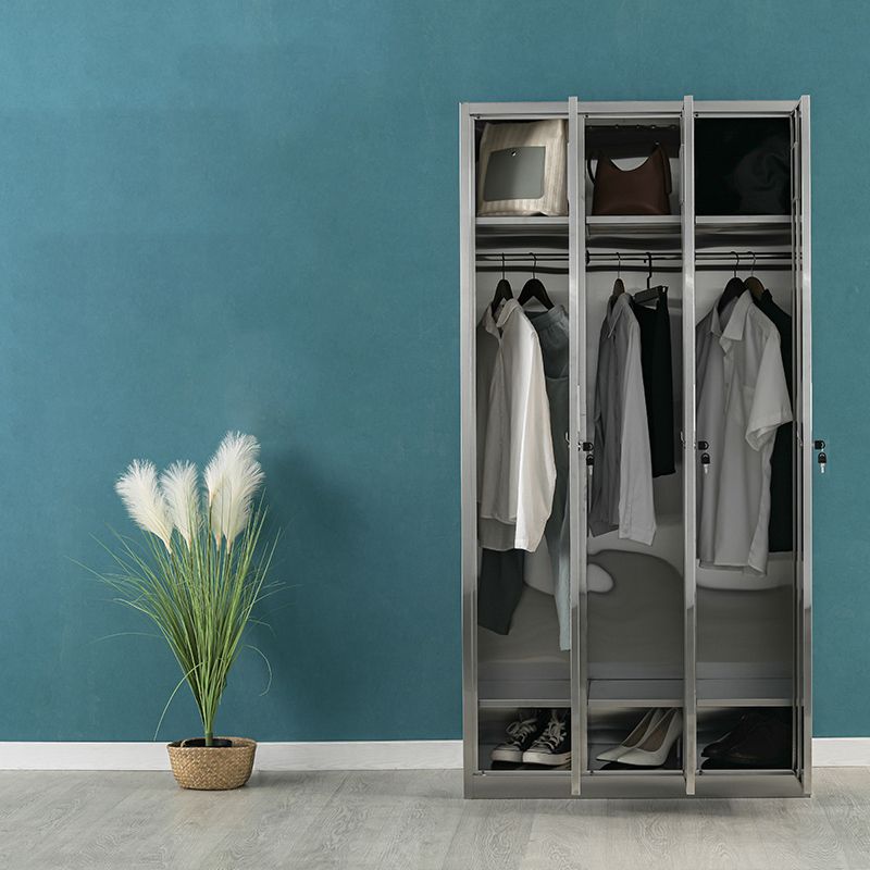 Armoire en métal pour salle de bain armoire de rangement contemporaine avec porte à charnière