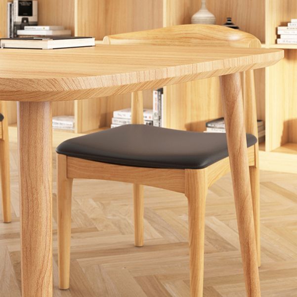 Contemporary Solid Wood Writing Desk Curved Natural Office Desk Clearhalo 'furn' 'furn_office_desk' 'Furniture' 'Office Desks' 'Office Furniture' 'office_desk' 1200x1200_977750bd-320c-439e-a85d-697fd65ee172