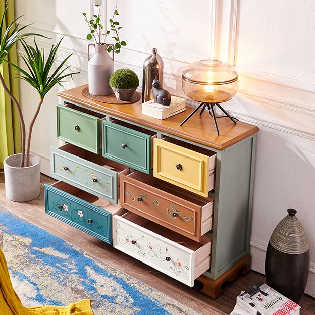 Bedroom Wooden Storage Chest Retro Storage Chest Dresser with Multi Drawers Clearhalo 'Bedroom Furniture' 'Dressers & Chests' 'dressers_chests' 'furn' 'furn_dressers_chests' 'Furniture' 1200x1200_9778383e-f61b-479d-ba64-00ca79a44628