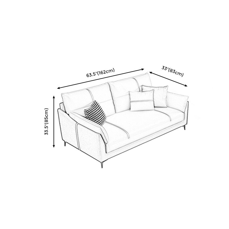 Living Room Pillow Top Arm Sofa Orange and White Cushion Back Couch Clearhalo 'furn' 'furn_sofas' 'Furniture' 'furniture_sofas' 'Living Room Furniture' 'Sofa' 'sofas' 1200x1200_9778809a-6ff1-43f7-8665-a54a15195de0