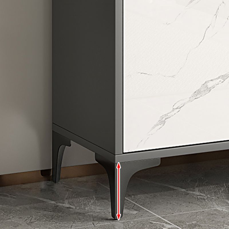 Simple White Buffet Server Stone Top Dining Server for Living Room Clearhalo 'buffet_sideboard' 'Buffets & Sideboards' 'furn' 'furn_buffet_sideboard' 'Furniture' 'furniture_buffet_sideboard' 'Kitchen & Dining Furniture' 1200x1200_9778fe91-e51b-4483-a727-5023fadf3cf8