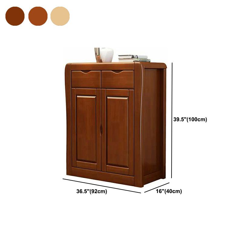 Cabinet d'accent moderne du milieu du siècle avec portes et tiroirs armoire