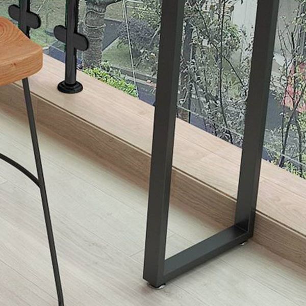 Tavolo da pranzo in legno di pino tavolo da bar moderno rettangolo con base di slitta per balcone