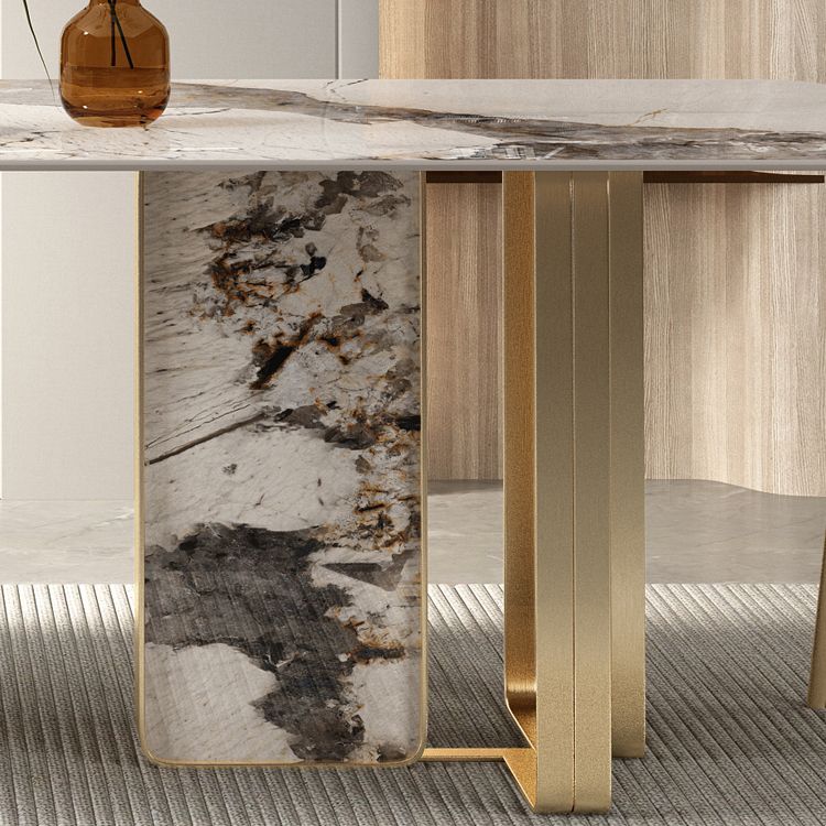 Luxury 1/3/4/5/6 Pieces Dining Set Sintered Stone Dining Table with Leather Chairs Clearhalo 'Dining Room Sets' 'Dining Tables & Seating' 'dining_room_set' 'furn' 'furn_dining_room_set' 'Furniture' 'furniture_dining_room_set' 'Kitchen & Dining Furniture' 'kitchen&dining_furn' 'kitchen' 1200x1200_977a6899-bc33-4b69-bfaa-ff4b5bca4741