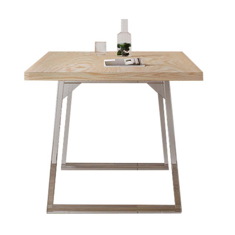 Muebles industriales 1/2/5 muebles de madera sólida rectángulo de comidas en natural