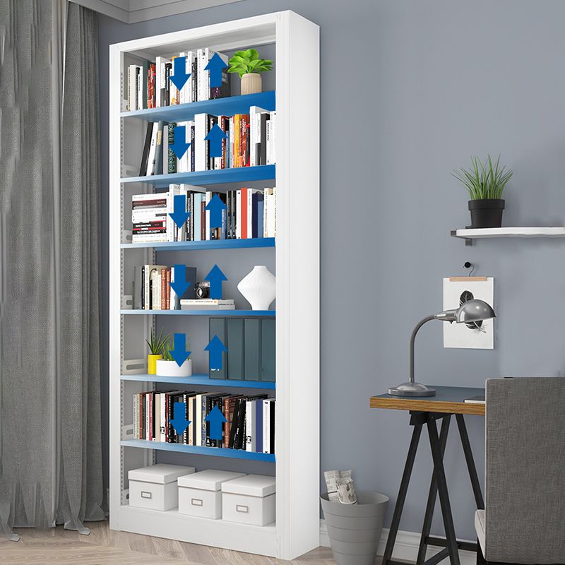 7 Shelf Metal Bookcase Contemporary Open Bookshelf for Home Office Clearhalo 'Bookcases' 'furn' 'furn_bookcases' 'Furniture' 'furniture_bookcases' 'Office Furniture' 1200x1200_977b000c-1f65-4f84-891d-e2726b8d5698