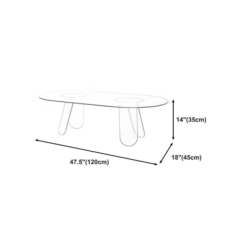 Modern Round/Elliptical Coffee Table Colored Plastic Cocktail Table Clearhalo 'Coffee & Accent Tables' 'Coffee Tables' 'coffee_tables' 'furn' 'furn_coffee_tables' 'Furniture' 'furniture_coffee_tables' 'Living Room Furniture' 1200x1200_977bfeb9-a559-45d6-a61f-6f968192c3a3