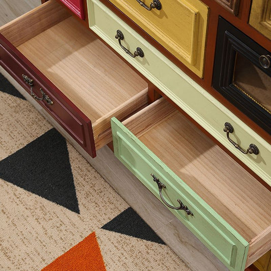 Nautical Bedroom Wooden Storage Chest Vertical Chest with Drawers